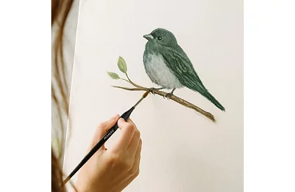 Umelecké štetce na maľovanie – 5 kusov + stojanček