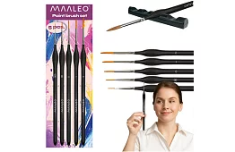 Umelecké štetce na maľovanie – 5 kusov + stojanček