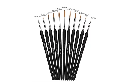 Umelecké štetce na maľovanie – 11 kusov + stojanček