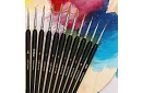 Umelecké štetce na maľovanie – 11 kusov + stojanček