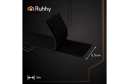 Samolepiaci suchý zips 2,5 x 500 cm – čierny