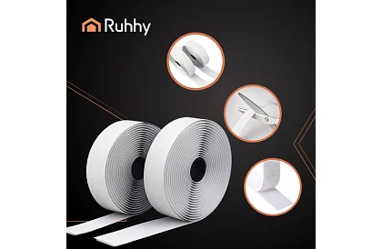 Samolepiaci suchý zips 2,5 x 500 cm – biely