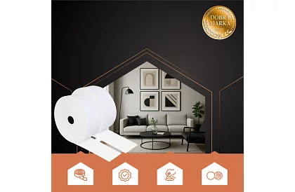 Samolepiaci suchý zips 5 x 500 cm – biely