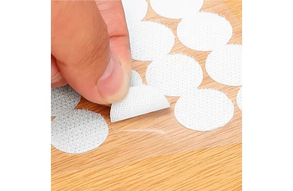 Samolepiaci suchý zips – kolieska 18 mm, 500 kusov, biely