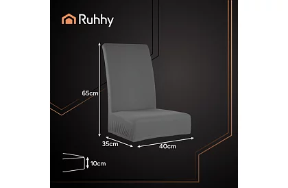 Univerzálne poťahy na stoličky – 6 kusov – Tmavo šedá