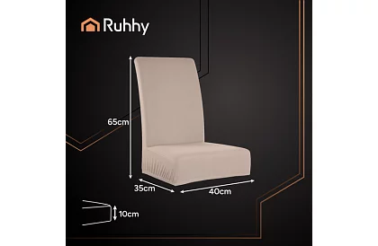 Univerzálne poťahy na stoličky – 6 kusov – Béžová