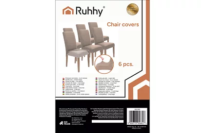 Univerzálne poťahy na stoličky – 6 kusov – Béžová