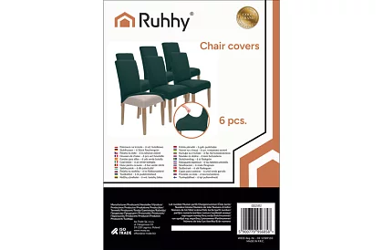 Univerzálne poťahy na stoličky – 6 kusov – Zelená