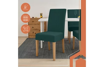 Univerzálne poťahy na stoličky – 6 kusov – Zelená