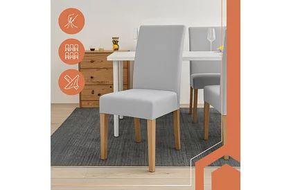 Univerzálne poťahy na stoličky – 6 kusov – Šedá