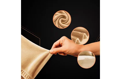 Napínací poťah na sedačku 145–185 cm – Béžový zamat