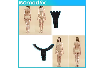 Masážna pištoľ na uvoľnenie svalov + 12 nadstavcov