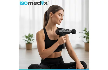 Masážna pištoľ na uvoľnenie svalov + 12 nadstavcov