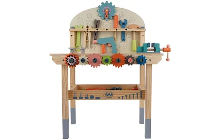 Detská dielňa – stôl s dreveným náradím 3 v 1