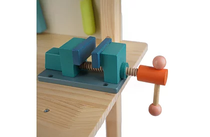 Detská dielňa – stôl s dreveným náradím 3 v 1