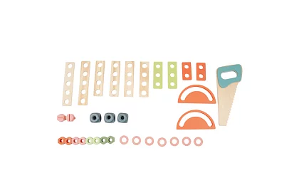 Detská dielňa – stôl s dreveným náradím 3 v 1