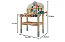 Detská dielňa – stôl s dreveným náradím 3 v 1