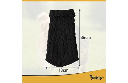 Obleček teplý sveter pre psa, mačku – veľkosť L – čierny