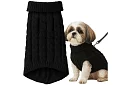 Obleček teplý sveter pre psa, mačku – veľkosť L – čierny