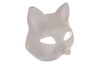 Kočičí masky na karneval 10 kusov – DIY sada na maľovanie