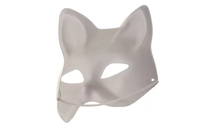 Kočičí masky na karneval 10 kusov – DIY sada na maľovanie