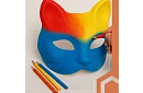 Kočičí masky na karneval 10 kusov – DIY sada na maľovanie