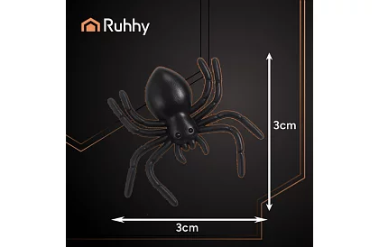 Plastoví pavúky – Halloweenska dekorácia, 10 kusov