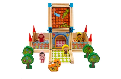 Drevené stavebné kocky – domček, 268 dielikov