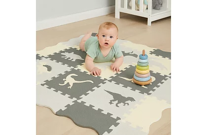 Pěnová puzzle skládací podložka - 106 × 106 cm