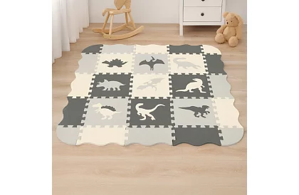 Pěnová puzzle skládací podložka - 106 × 106 cm