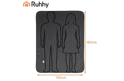 Výhrevná vyhrievacia deka podložka 180 × 130 cm, 6 režimov + diaľkové ovládanie