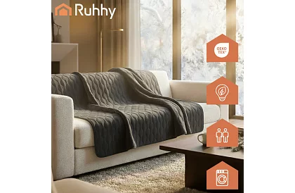 Výhrevná vyhrievacia deka podložka 180 × 130 cm, 6 režimov + diaľkové ovládanie