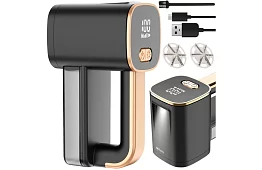 Akumulátorový odžmolkovač na textil s LCD displejom