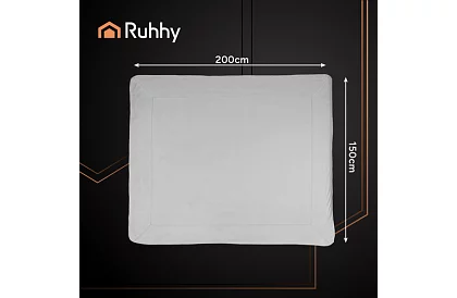 Obojstranná teplá deka 150 × 200 cm – svetlo šedá