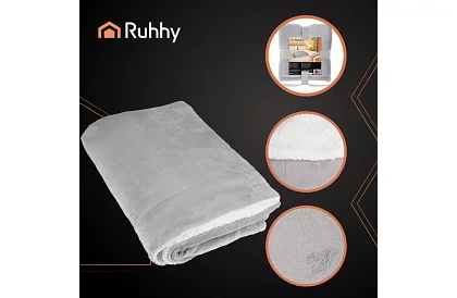 Obojstranná teplá deka 150 × 200 cm – svetlo šedá