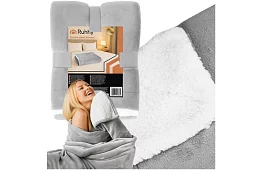 Obojstranná teplá deka 150 × 200 cm – svetlo šedá