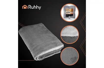 Obojstranná teplá deka 150 x 200 cm – tmavošedá