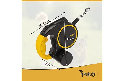 Flexi vodítko pre psov s LED svietidlom - 5 m - 10 - 25 kg