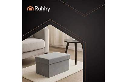 Skladací látkový úložný taburet 76 × 38 × 38 cm – šedý