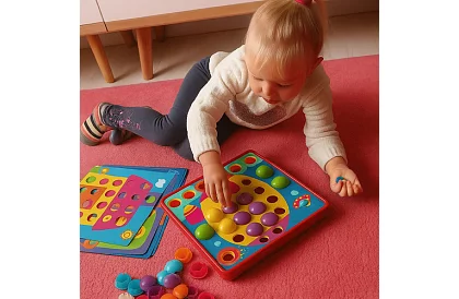 Vzdělávací mozaika - gombíkové puzzle