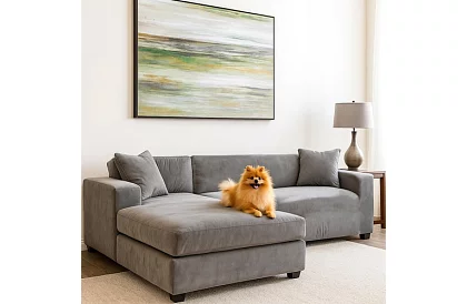 Napínací poťah na sedačku 190–230 cm – Tmavo šedý zamat