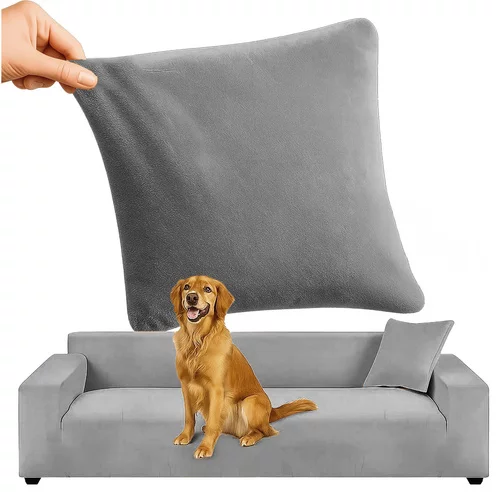 Napínací poťah na sedačku 190–230 cm – Tmavo šedý zamat