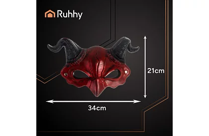 Karnevalová maska diabla s rohmi