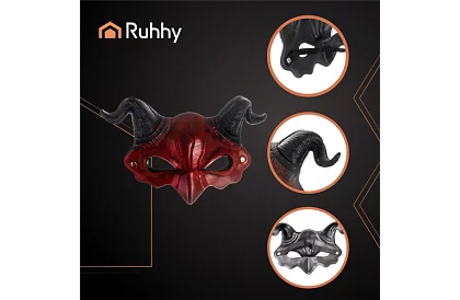 Karnevalová maska diabla s rohmi