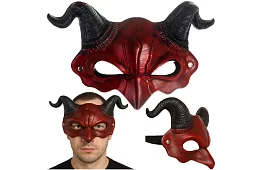 Karnevalová maska diabla s rohmi