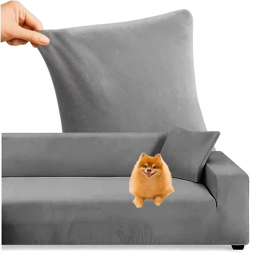 Napínací poťah na sedačku 145–185 cm – tmavošedý zamat