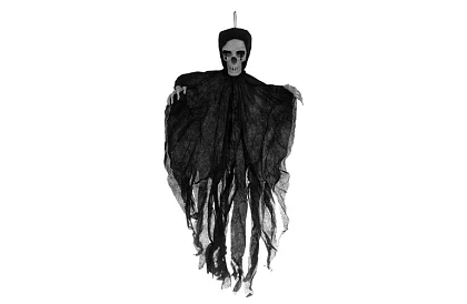 Závesný kostlivec 70 cm - závesná dekorácia čierna