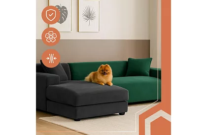 Napínací poťah na sedačku 145–185 cm – Zelený zamat