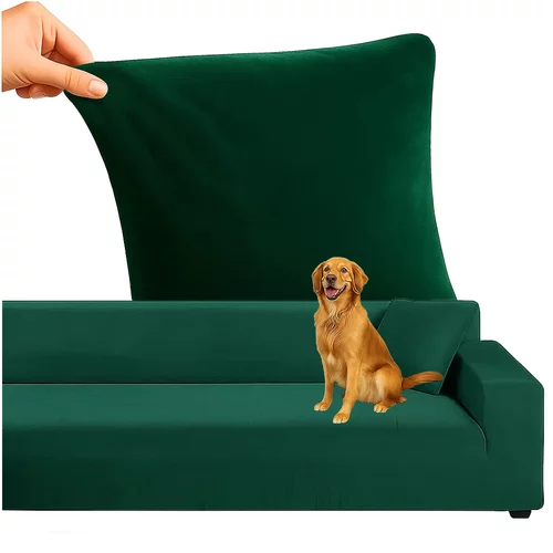 Napínací poťah na sedačku 145–185 cm – Zelený zamat