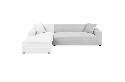 Napínací poťah na sedačku 145–185 cm – Svetlo šedý zamat